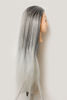 Kuaför Çalışma Mankeni (Eğitim Pupeti) Sentetik Saç -1/Sılver Ombre resmi