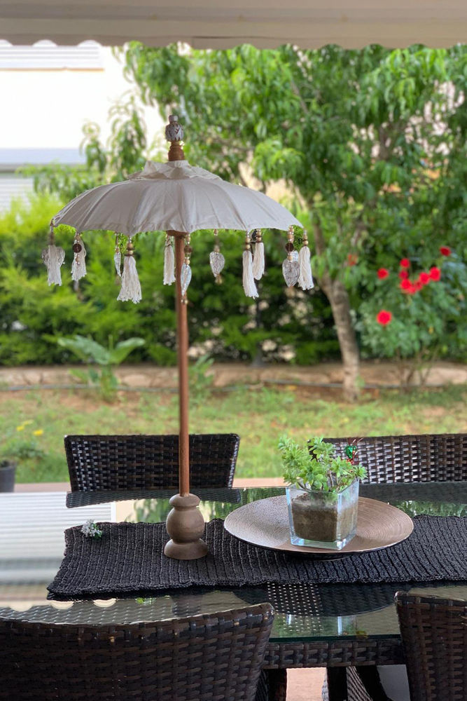 PRODİVA DEKORATİF BALİ ŞEMSİYE -KREM- resmi