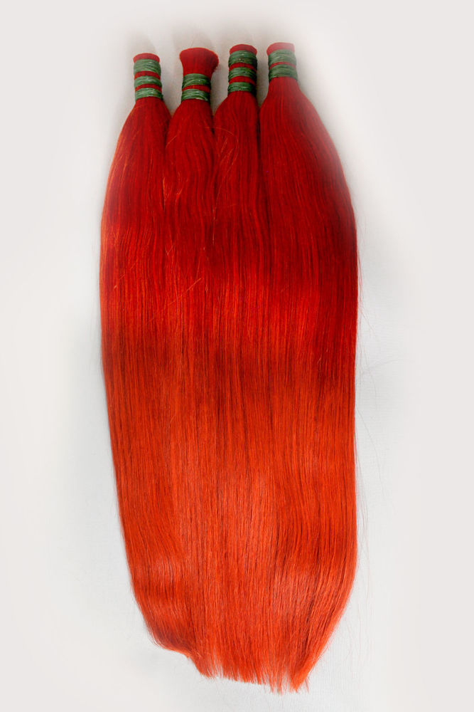 HAMSAÇ REMY FANTEZİ RENK BOĞUM 55 CM -KIRMIZI- resmi