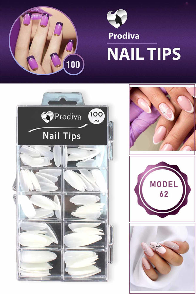 Prodiva 100'lü Kutulu Takma Tırnak - Nail Tips 62 No resmi