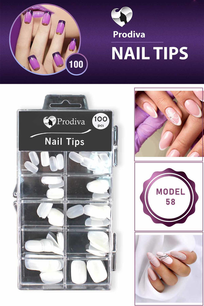 Prodiva 100'lü Kutulu Takma Tırnak - Nail Tips 58 No resmi