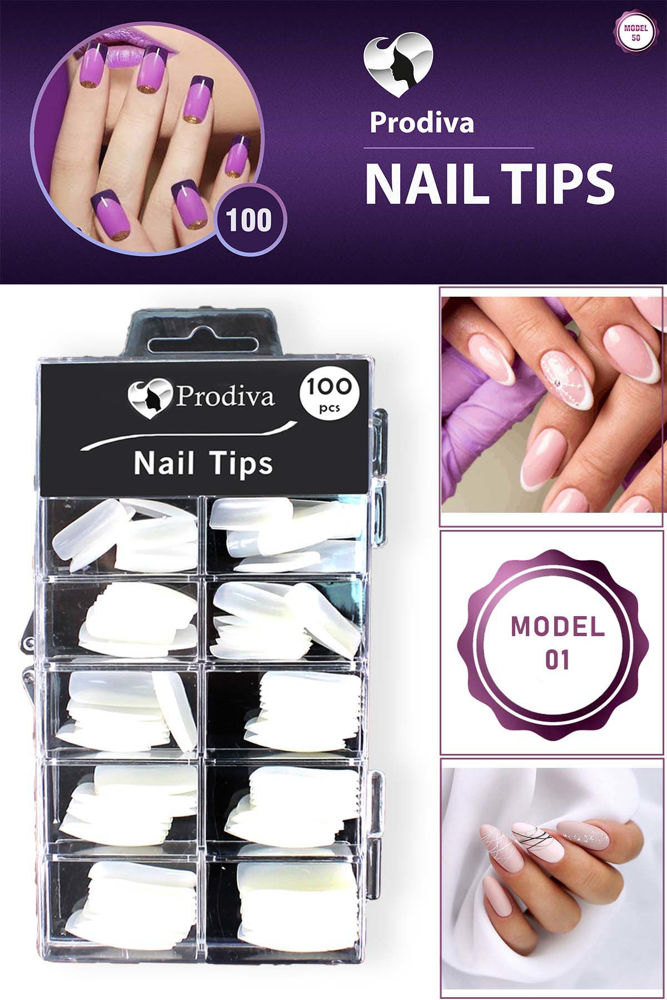 Prodiva 100'lü Kutulu Takma Tırnak - Nail Tips 1 No resmi